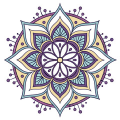 Intricate Mandala Art Vector | Boho Floral Mandala Design | Symmetrical Line Art for Coloring Pages, Tattoos, Cricut, and Digital Downloads