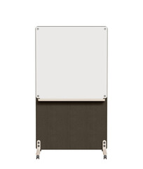 바퀴 달린 스케치 화이트보드 목업 Sketch Whiteboard with Wheels Mock up