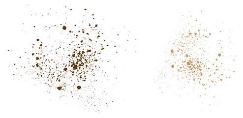 Realistic flying vector coffee splatter background design