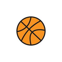 Vector illustration of an basketball icon on a white background