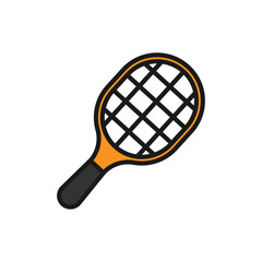 Vector illustration of an tennis racket icon on a white background