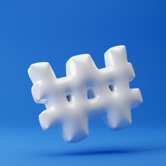 Obraz premium Inflated won icon isolated over blue background. 3D rendering.