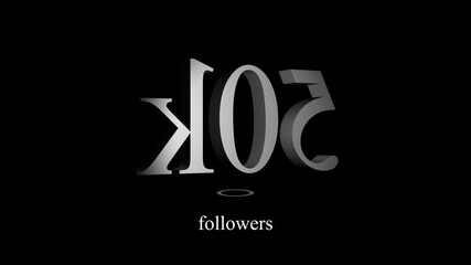 Reaching fifty thousand followers social media milestone achievement celebration concept - Powered by Adobe