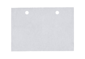 Paper piece isolated on background. Old sheet torn blank texture. Card board ripped template white with ragged edges.