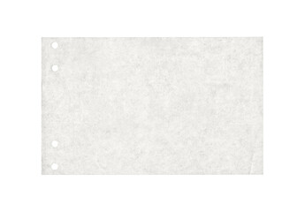 Paper piece isolated on background. Old sheet torn blank texture. Card board ripped template white with ragged edges.