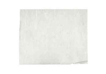 Paper piece isolated on background. Old sheet torn blank texture. Card board ripped template white with ragged edges.