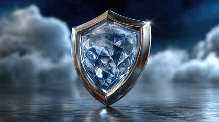 Diamond shield graphic design