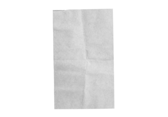 Paper piece isolated on background. Old sheet torn blank texture. Card board ripped template white with ragged edges.