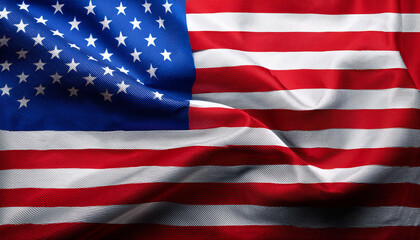 Obraz premium illustration flag waving red white blue stars stripes