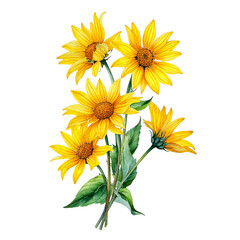 Naklejka premium bouquet of sunflowers