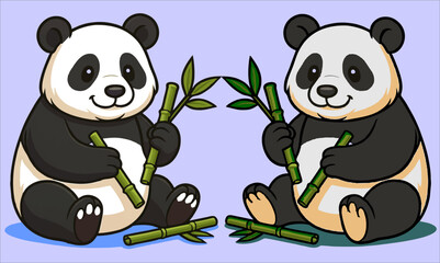 Obraz premium Panda vector.eps