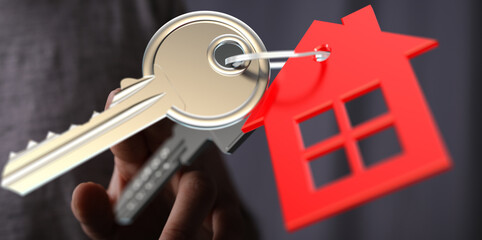 Close-up of house keys, symbolizing homeownership, real estate, and new beginnings.