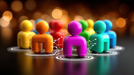 Diverse people connected network