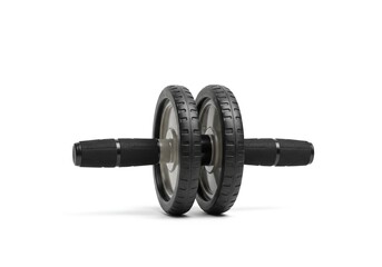 Black exercise wheel, two-wheeled