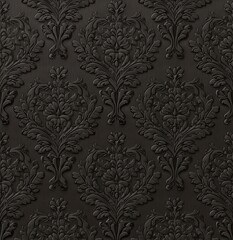 Dark Embossed Damask Pattern