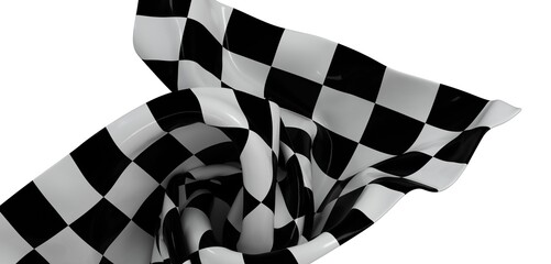 Dramatic close-up of a checkered flag, perfect for sports, racing, and competition themes.