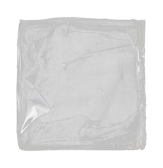 Floppy disk or diskette case on black background. Isolated transparent mockup. Clean cover box template.