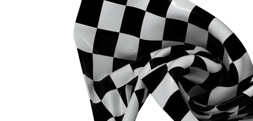 Dramatic image of a black and white checkered flag, perfect for sports or racing themes.