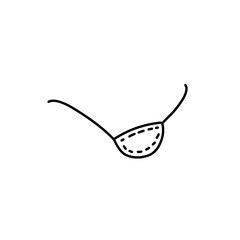 pirate eye patch sketch illustration
