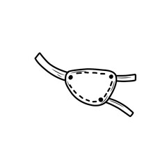 pirate eye patch sketch illustration