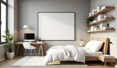 High End Apartment Bedroom with Cozy Ambience