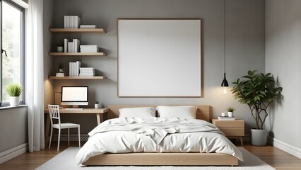 High End Apartment Bedroom with Cozy Ambience