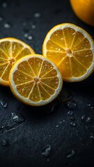 Vibrant Oranges on a Dark Tabletop