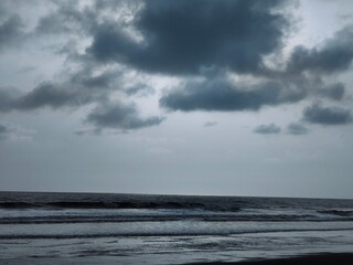 stormy clouds over the sea