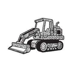 Naklejka premium Stylized scraper vector illustration featuring graffiti art elem