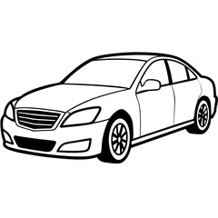 black car isolated on white