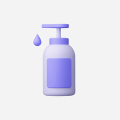 3d Realistic Hand wash bottle icon vector Illustration