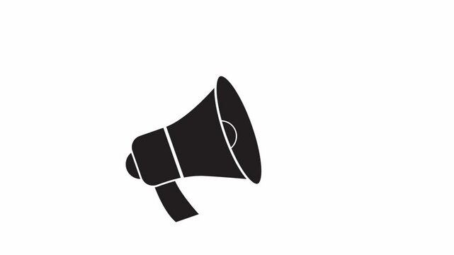 megaphone icon  animation illustration flat