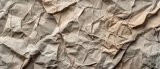 Crumpled brown paper texture