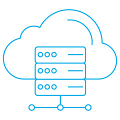 Cloud Hosting icon, Reliable and Scalable Cloud Hosting for Modern Businesses, Empower Your Website with Fast, Secure Cloud Hosting, vector
