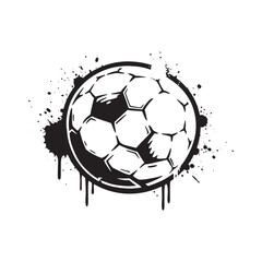 Handball Icon with Dripping Paint Stencil Design for Apparel Pri