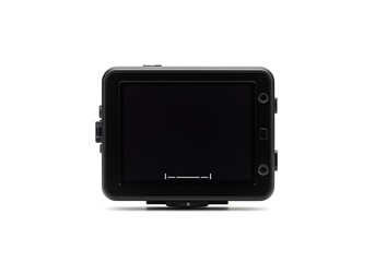 Black rectangular device, flat screen