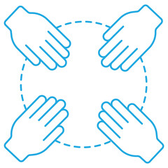 Obraz premium Collaborative Work icon, Stronger Together Unlocking the Power of Collaborative Work, Team Synergy Driving Success Through Collaboration