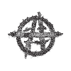 Obraz premium Unique Anarchy Symbol with Graffiti Style in Black and White Vec