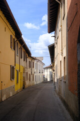 Fototapeta premium Old buildings of Carate Brianza, Italy