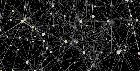 Abstract background image depicting a complex network of interconnected nodes and lines. Ideal for...