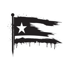 Distressed Republic Flag Vector Graphic for Apparel and Merchand