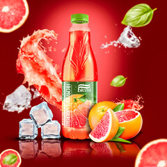 Orange flavour drink poster