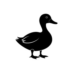 Vintage Duck Silhouette Drawing