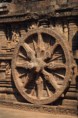 Wheel of Sun temple, Konarak, Orissa, India