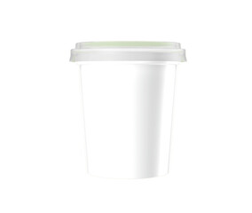 Yogurt jar with a sealed lid, ideal for packaging dairy products and desserts. 3d illustration