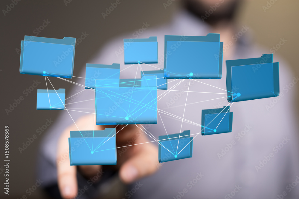Poster Streamline teamwork with secure file sharing and collaboration. Boost efficiency and enhance productivity.