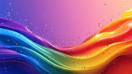 A vibrant and colorful abstract wave design with a spectrum of hues, perfect for backgrounds, wallpapers, or creative projects.