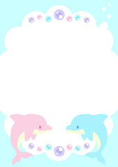  海の生き物メモイルカ