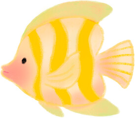 tropical_fish_yellow_striped_fish_ocean_aquarium_illustration.