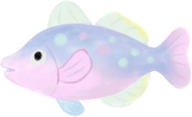 pastel_polka_dot_fish_ocean_aquarium_illustration